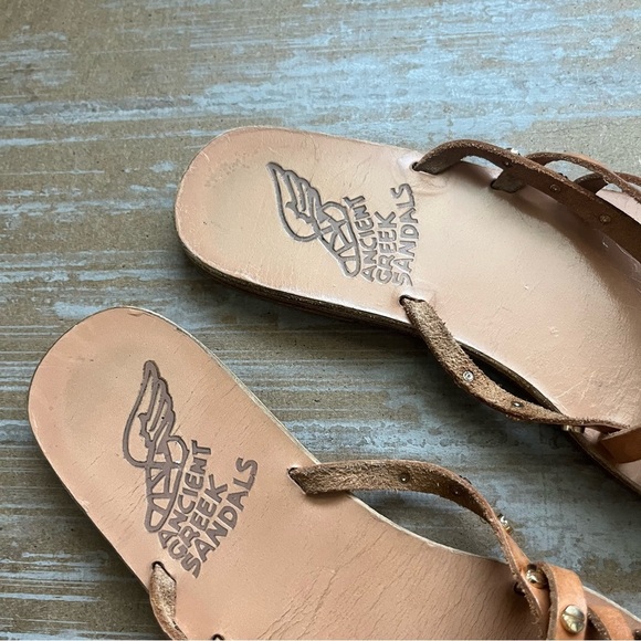 Ancient Greek Sandals Amalia Nail Studded Sandals Boho Preppy Western Womens 6 - Picture 2 of 9